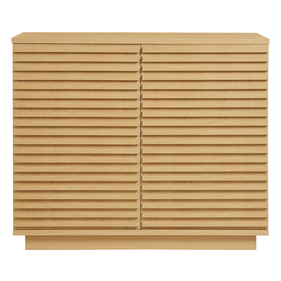 Vera 2-Door Fluted Accent Cabinet in Oak