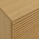 Vera 2-Door Fluted Accent Cabinet in Oak