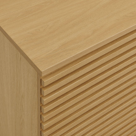 Render 2-Door Fluted Accent Cabinet in Oak