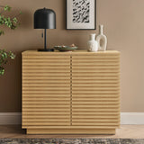 Vera 2-Door Fluted Accent Cabinet in Oak