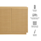 Vera 2-Door Fluted Accent Cabinet in Oak
