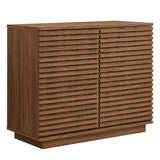 Vera 2-Door Fluted Accent Cabinet in Walnut