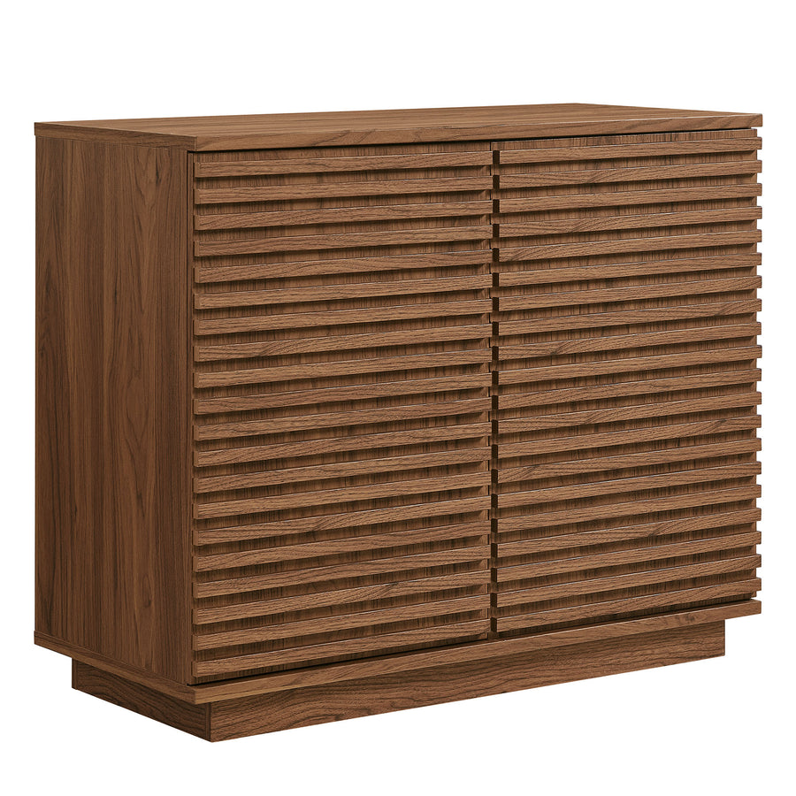 Vera 2-Door Fluted Accent Cabinet in Walnut