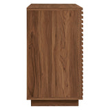 Vera 2-Door Fluted Accent Cabinet in Walnut