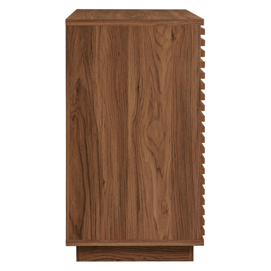 Vera 2-Door Fluted Accent Cabinet in Walnut