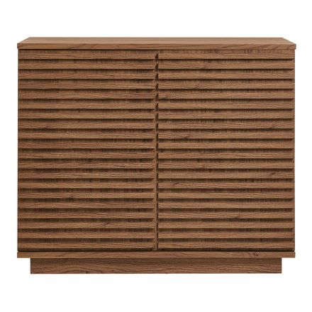 Render 2-Door Fluted Accent Cabinet in Walnut