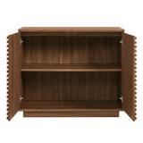 Vera 2-Door Fluted Accent Cabinet in Walnut