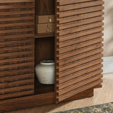 Vera 2-Door Fluted Accent Cabinet in Walnut