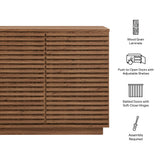 Vera 2-Door Fluted Accent Cabinet in Walnut
