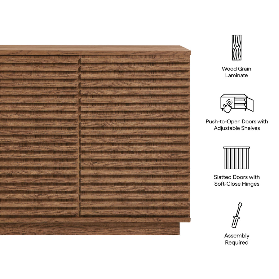 Vera 2-Door Fluted Accent Cabinet in Walnut