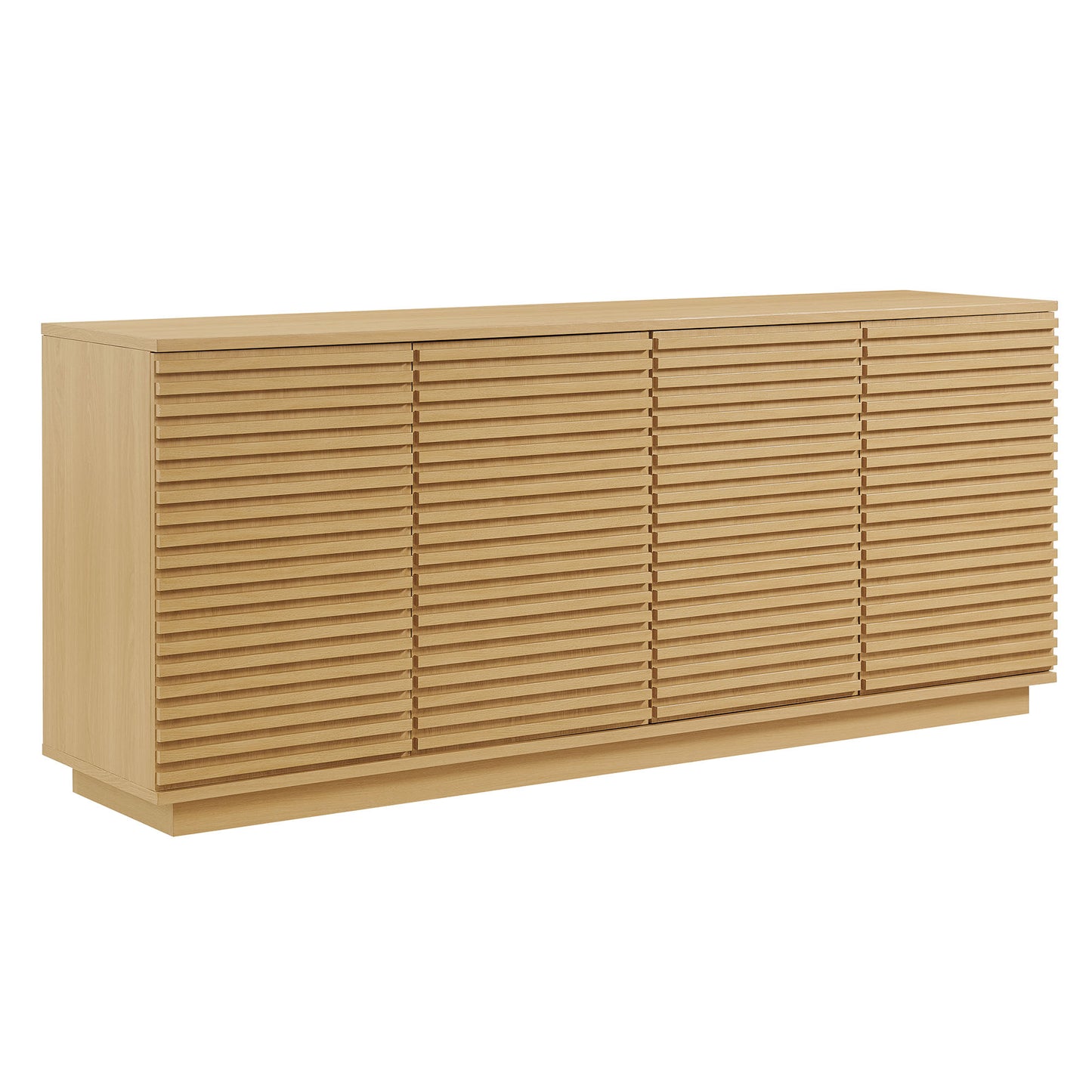 Render 4-Door Fluted Sideboard Cabinet TV Stand by Furniture for America