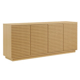Vera 4-Door Fluted Sideboard Cabinet TV Stand in Oak