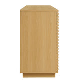 Vera 4-Door Fluted Sideboard Cabinet TV Stand in Oak
