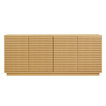 Render 4-Door Fluted Sideboard Cabinet TV Stand by Furniture for America