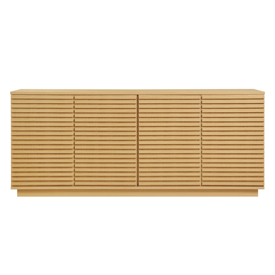 Vera 4-Door Fluted Sideboard Cabinet TV Stand in Oak