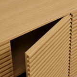 Vera 4-Door Fluted Sideboard Cabinet TV Stand in Oak
