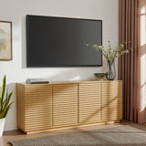Vera 4-Door Fluted Sideboard Cabinet TV Stand in Oak