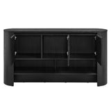 Laurel 62 Inch Oval Sideboard in Black