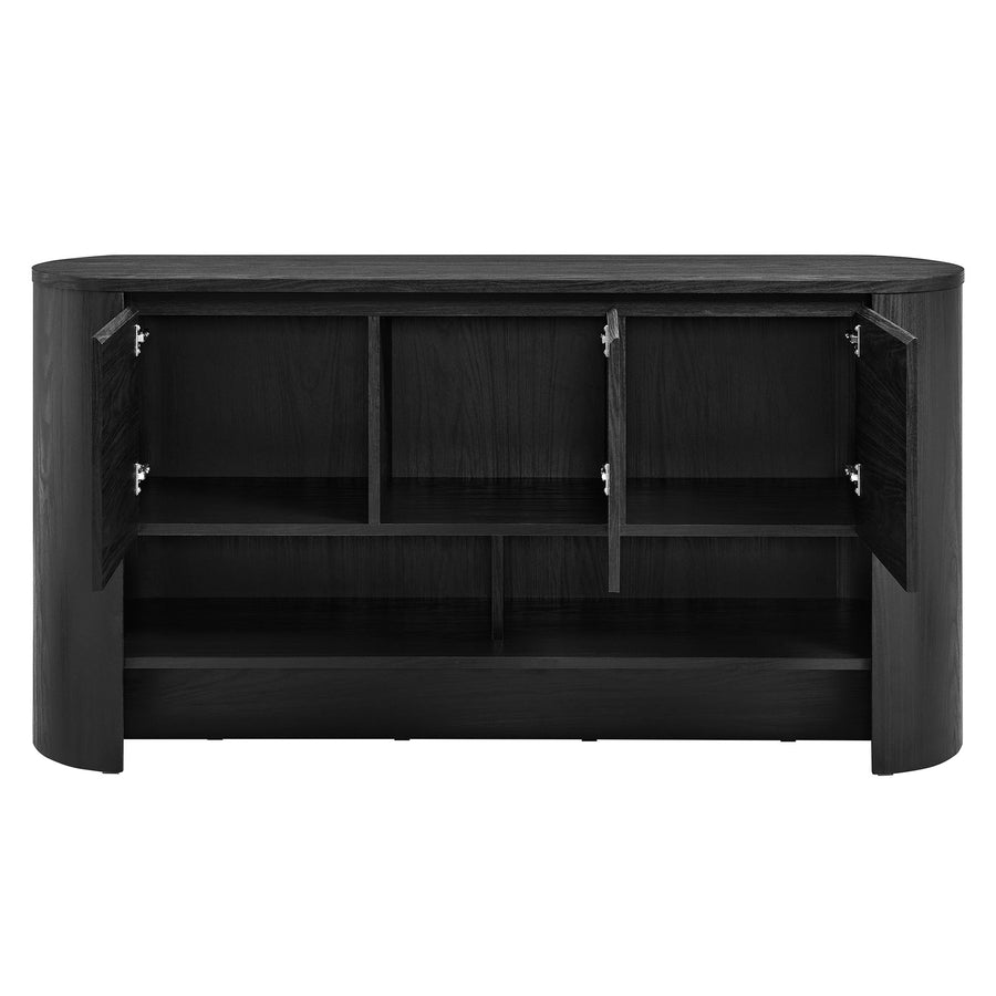 Laurel 62 Inch Oval Sideboard in Black
