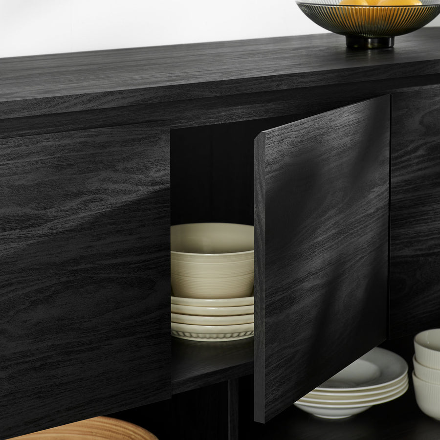 Laurel 62 Inch Oval Sideboard in Black