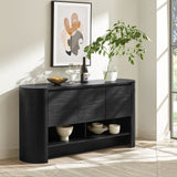 Laurel 62 Inch Oval Sideboard in Black