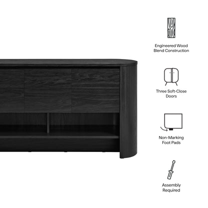 Duval 62 Inch Oval Sideboard by Furniture for America