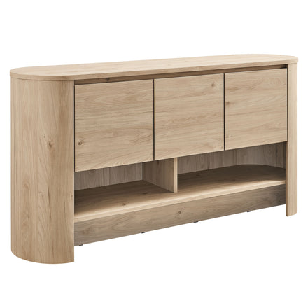 Duval 62 Inch Oval Sideboard in Light Oak