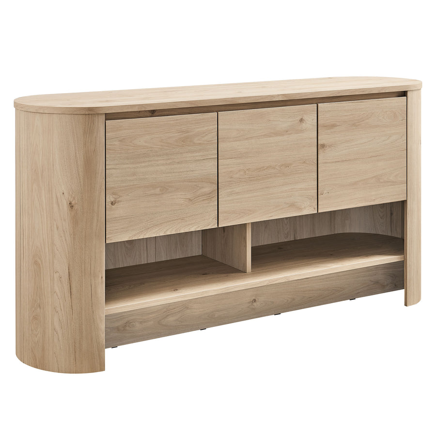 Laurel 62 Inch Oval Sideboard in Light Oak