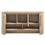 Laurel 62 Inch Oval Sideboard in Light Oak