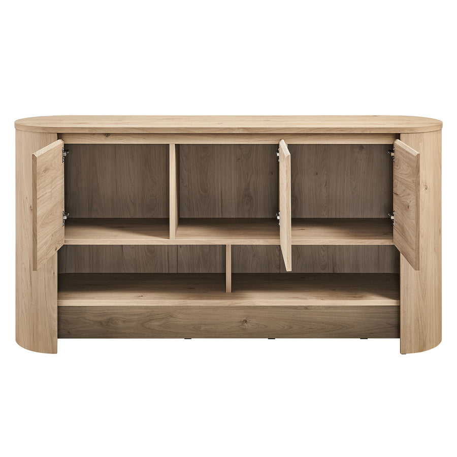 Laurel 62 Inch Oval Sideboard in Light Oak