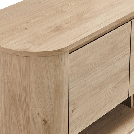 Duval 62 Inch Oval Sideboard in Light Oak