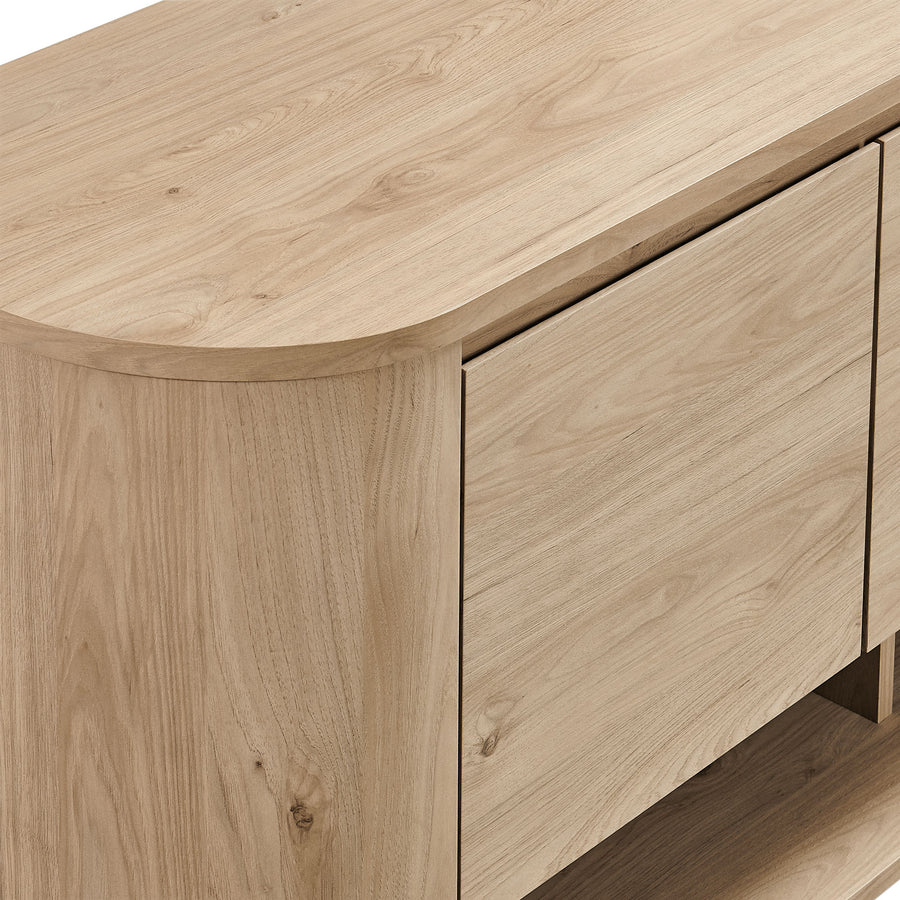 Laurel 62 Inch Oval Sideboard in Light Oak