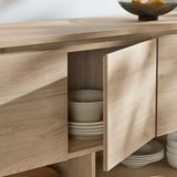 Laurel 62 Inch Oval Sideboard in Light Oak