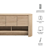 Laurel 62 Inch Oval Sideboard in Light Oak
