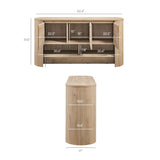 Laurel 62 Inch Oval Sideboard in Light Oak