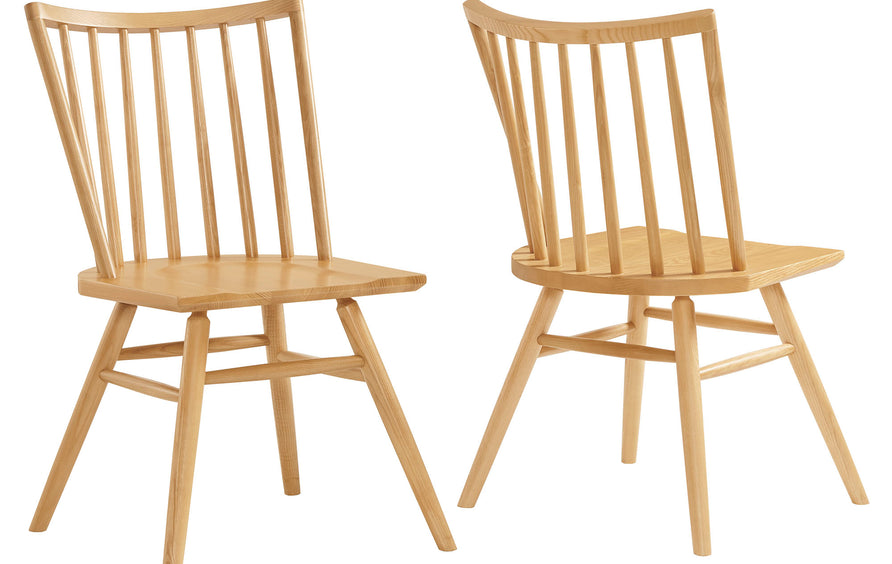 Wynne Spindle Back Dining Side Chairs Set of 2 in Ash