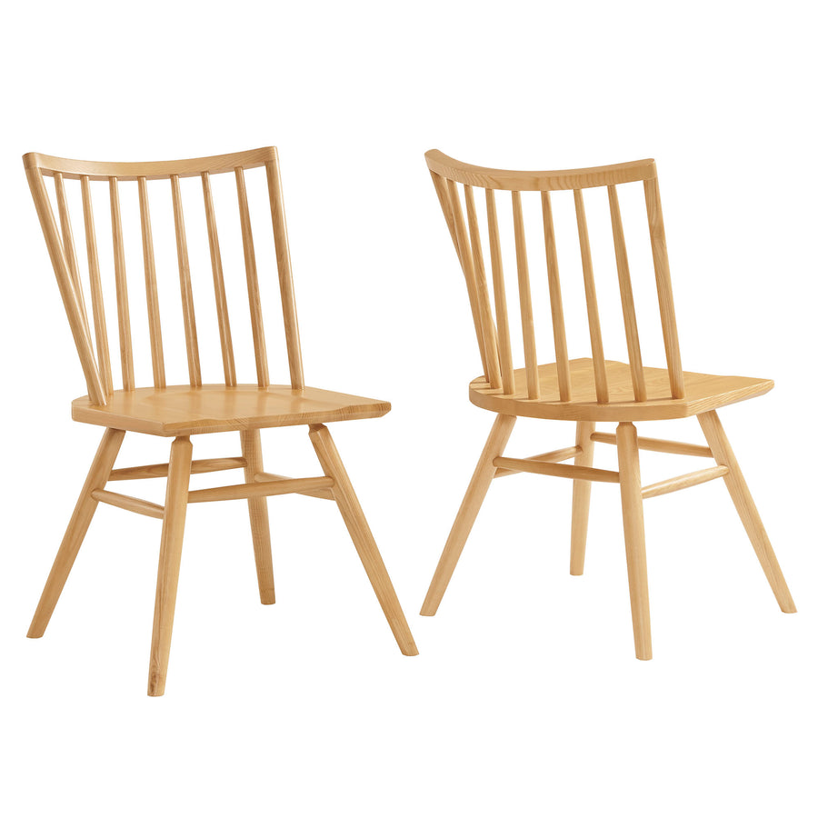 Wynne Spindle Back Dining Side Chairs Set of 2 in Ash