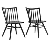 Wynne Spindle Back Dining Side Chairs Set of 2 in Black