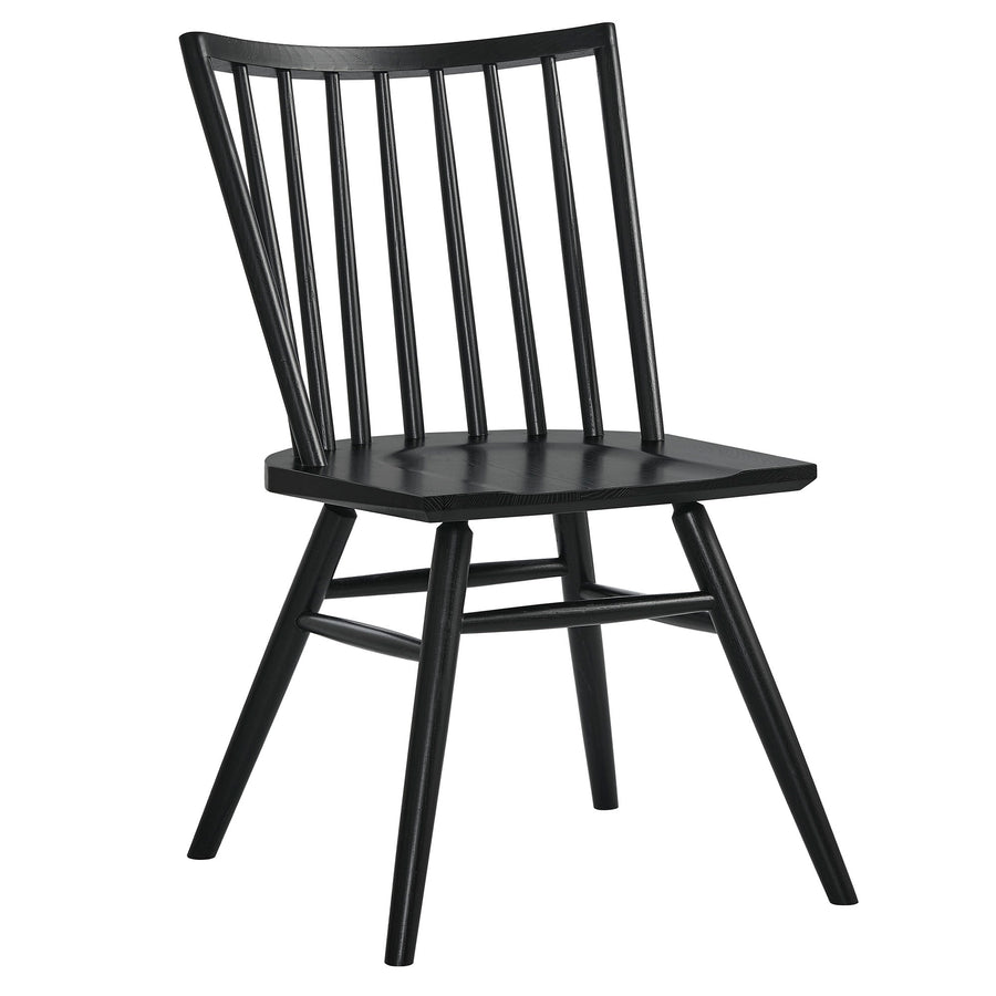 Wynne Spindle Back Dining Side Chairs Set of 2 in Black