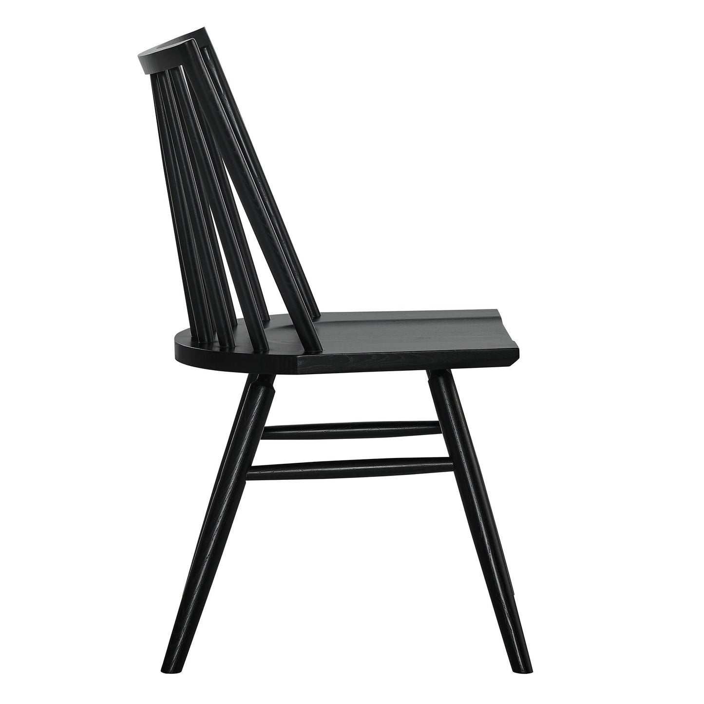 Wynne Spindle Back Dining Side Chairs Set of 2 in Black