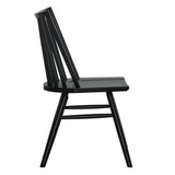 Wynne Spindle Back Dining Side Chairs Set of 2 in Black