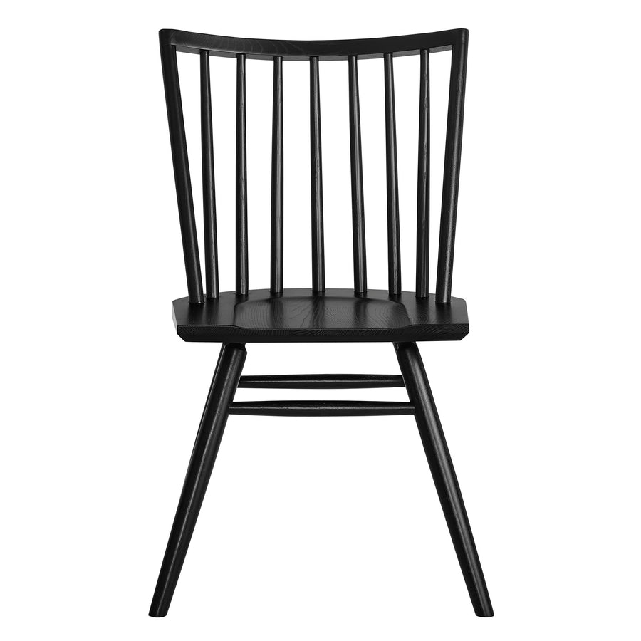 Wynne Spindle Back Dining Side Chairs Set of 2 in Black