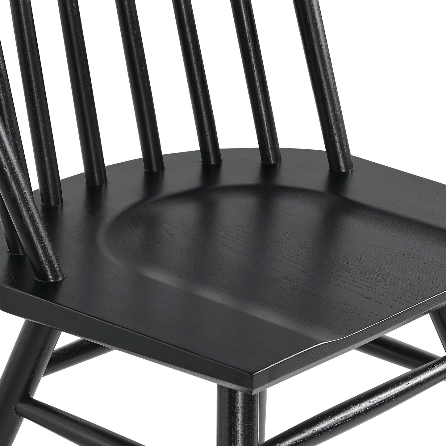 Wynne Spindle Back Dining Side Chairs Set of 2 in Black