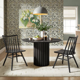 Wynne Spindle Back Dining Side Chairs Set of 2 in Black