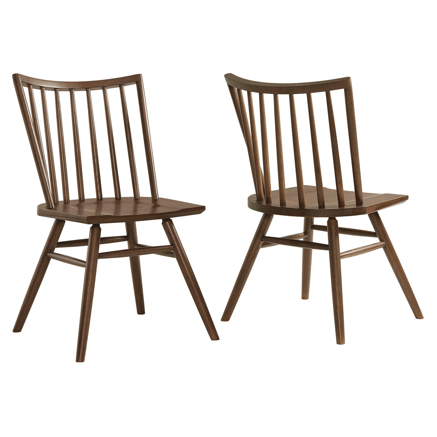 Wynne Spindle Back Dining Side Chairs Set of 2 in Walnut