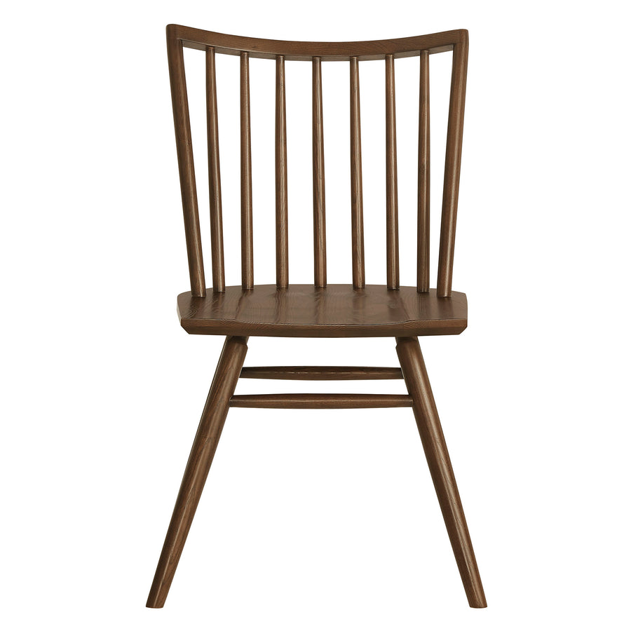 Wynne Spindle Back Dining Side Chairs Set of 2 in Walnut