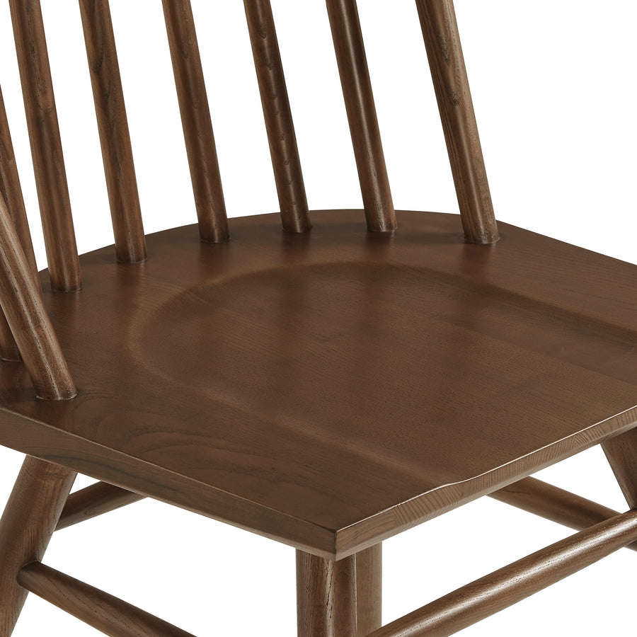 Wynne Spindle Back Dining Side Chairs Set of 2 in Walnut