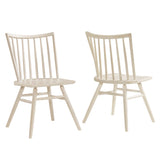 Wynne Spindle Back Dining Side Chairs Set of 2 in White Wash
