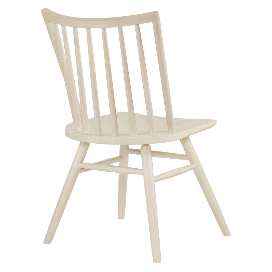 Wynne Spindle Back Dining Side Chairs Set of 2 in White Wash