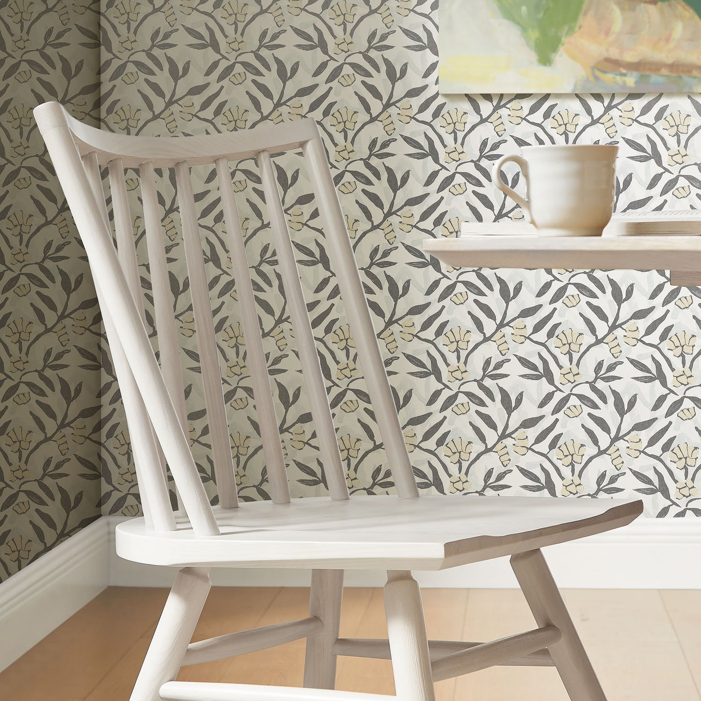 Wynne Spindle Back Dining Side Chairs Set of 2 in White Wash